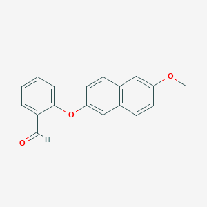 molecular formula C18H14O3 B14536267 Benzaldehyde, 2-[(6-methoxy-2-naphthalenyl)oxy]- CAS No. 62256-42-2