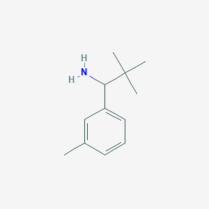 molecular formula C12H19N B1453630 2,2-Dimethyl-1-(3-methylphenyl)propan-1-amine CAS No. 854181-07-0
