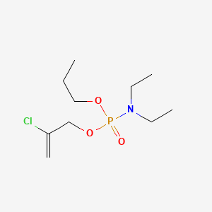 molecular formula C10H21ClNO3P B14536328 N-[2-chloroprop-2-enoxy(propoxy)phosphoryl]-N-ethylethanamine CAS No. 62484-89-3