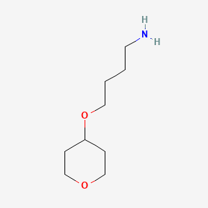 molecular formula C9H19NO2 B1453634 1-Butanamine, 4-[(tetrahydro-2H-pyran-4-yl)oxy]- CAS No. 1250643-50-5
