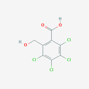 molecular formula C8H4Cl4O3 B14536352 Benzoic acid, 2,3,4,5-tetrachloro-6-(hydroxymethyl)- CAS No. 62268-09-1