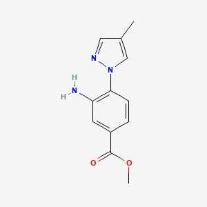 methyl 3-amino-4-(4-methyl-1H-pyrazol-1-yl)benzoate