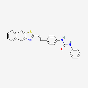 molecular formula C26H19N3OS B14536420 N-{4-[2-(Naphtho[2,3-d][1,3]thiazol-2-yl)ethenyl]phenyl}-N'-phenylurea CAS No. 62001-55-2