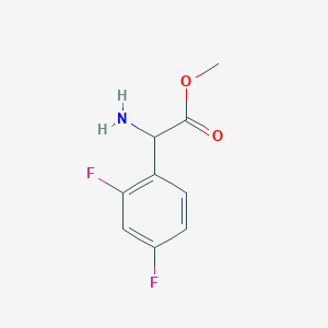 molecular formula C9H9F2NO2 B1453644 Methyl 2-amino-2-(2,4-difluorophenyl)acetate CAS No. 1218349-73-5