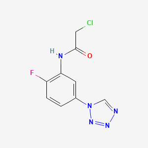2-chloro-N-[2-fluoro-5-(1H-1,2,3,4-tetrazol-1-yl)phenyl]acetamide