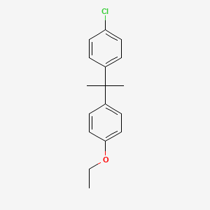 molecular formula C17H19ClO B14536505 Benzene, 1-chloro-4-[1-(4-ethoxyphenyl)-1-methylethyl]- CAS No. 62153-73-5