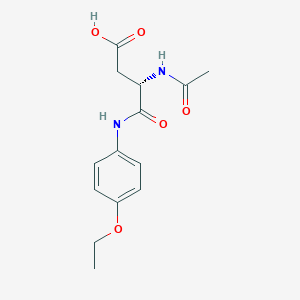 molecular formula C14H18N2O5 B14536509 N~2~-Acetyl-N-(4-ethoxyphenyl)-L-alpha-asparagine CAS No. 61980-02-7