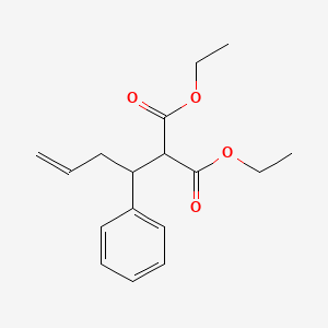 molecular formula C17H22O4 B14536512 Propanedioic acid, (1-phenyl-3-butenyl)-, diethyl ester CAS No. 62114-59-4
