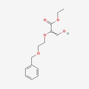 molecular formula C14H18O5 B14536524 Ethyl 2-[2-(benzyloxy)ethoxy]-3-hydroxyprop-2-enoate CAS No. 62005-03-2