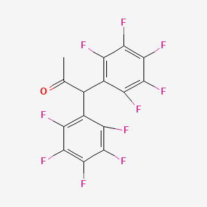 molecular formula C15H4F10O B14536549 1,1-Bis(pentafluorophenyl)propan-2-one CAS No. 62263-21-2