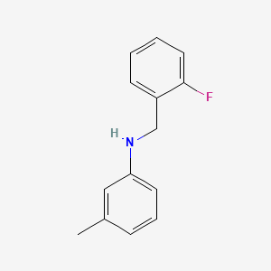 molecular formula C14H14FN B1453656 N-(2-Fluorobenzyl)-3-methylaniline CAS No. 1019587-91-7