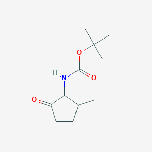 molecular formula C11H19NO3 B145366 tert-Butyl (2-methyl-5-oxocyclopentyl)carbamate CAS No. 138871-73-5