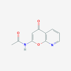 molecular formula C10H8N2O3 B14536602 Acetamide, N-(4-oxo-4H-pyrano[2,3-b]pyridin-2-yl)- CAS No. 61997-17-9