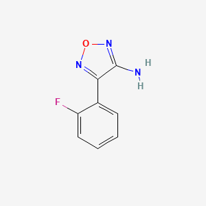 molecular formula C8H6FN3O B1453661 4-(2-Fluorophenyl)-1,2,5-oxadiazol-3-amine CAS No. 21742-05-2