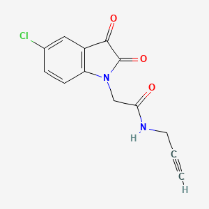2-(5-chloro-2,3-dioxo-2,3-dihydro-1H-indol-1-yl)-N-(prop-2-yn-1-yl)acetamide