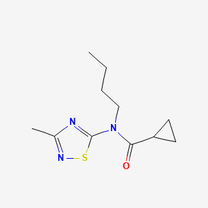 molecular formula C11H17N3OS B14536628 N-Butyl-N-(3-methyl-1,2,4-thiadiazol-5-yl)cyclopropanecarboxamide CAS No. 62347-29-9