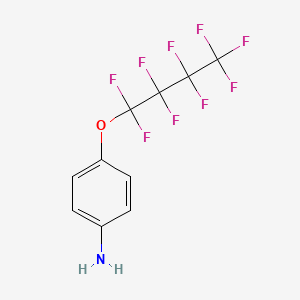 molecular formula C10H6F9NO B14536747 4-(Nonafluorobutoxy)aniline CAS No. 62315-18-8