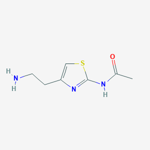 molecular formula C7H11N3OS B1453680 N-[4-(2-aminoethyl)-1,3-thiazol-2-yl]acetamide CAS No. 1018659-39-6