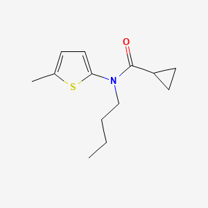 molecular formula C13H19NOS B14536844 N-Butyl-N-(5-methylthiophen-2-yl)cyclopropanecarboxamide CAS No. 62223-33-0