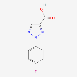 molecular formula C9H6FN3O2 B1453693 2-(4-fluorophenyl)-2H-1,2,3-triazole-4-carboxylic acid CAS No. 833-60-3