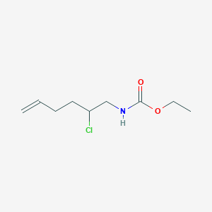 molecular formula C9H16ClNO2 B14536936 Ethyl (2-chlorohex-5-en-1-yl)carbamate CAS No. 62035-85-2