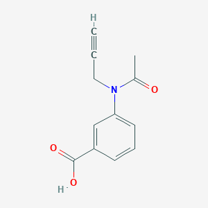 molecular formula C12H11NO3 B1453697 3-[N-(prop-2-yn-1-yl)acetamido]benzoic acid CAS No. 1000932-65-9