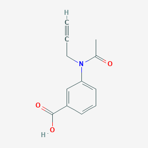 molecular formula C12H11NO3 B1453697 3-[Acetyl(prop-2-ynyl)amino]benzoic acid CAS No. 1000932-65-9