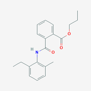molecular formula C20H23NO3 B14536973 Propyl 2-[(2-ethyl-6-methylphenyl)carbamoyl]benzoate CAS No. 62377-21-3