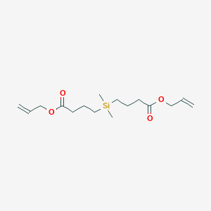 molecular formula C16H28O4Si B14536982 Diprop-2-en-1-yl 4,4'-(dimethylsilanediyl)dibutanoate CAS No. 62277-69-4