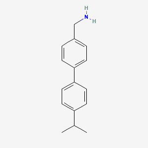 molecular formula C16H19N B1453702 {4-[4-(Propan-2-yl)phenyl]phenyl}methanamine CAS No. 1049144-40-2