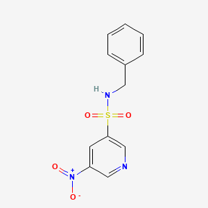 molecular formula C12H11N3O4S B14537049 N-Benzyl-5-nitropyridine-3-sulfonamide CAS No. 62009-15-8