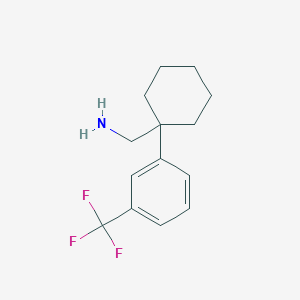 molecular formula C14H18F3N B1453707 {1-[3-(Trifluoromethyl)phenyl]cyclohexyl}methanamine CAS No. 944348-12-3