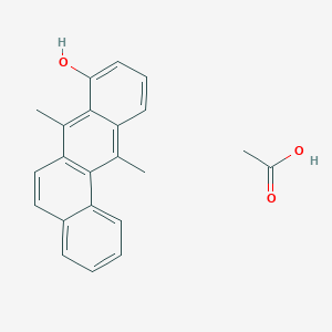 molecular formula C22H20O3 B14537082 Acetic acid;7,12-dimethylbenzo[a]anthracen-8-ol CAS No. 62064-45-3