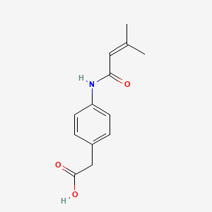 molecular formula C13H15NO3 B1453709 2-[4-(3-Methylbut-2-enamido)phenyl]acetic acid CAS No. 1038334-99-4