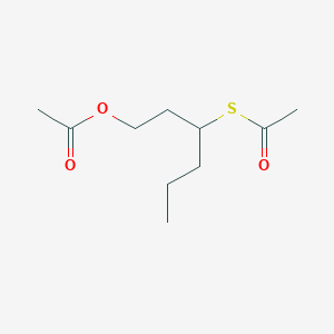 molecular formula C10H18O3S B145371 3-(Acetylmercapto)hexyl acetate CAS No. 136954-25-1