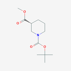 molecular formula C12H21NO4 B1453711 (R)-Methyl 1-boc-piperidine-3-carboxylate CAS No. 934423-10-6