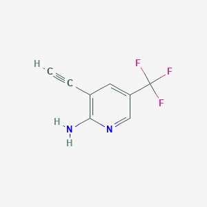molecular formula C8H5F3N2 B1453712 3-Ethynyl-5-(trifluoromethyl)pyridin-2-amine CAS No. 1048914-02-8