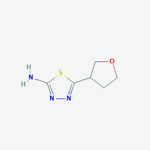 molecular formula C6H9N3OS B1453714 5-(Oxolan-3-yl)-1,3,4-thiadiazol-2-amine CAS No. 1250807-26-1