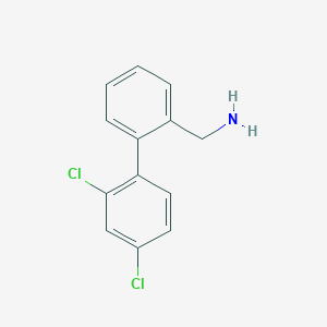 molecular formula C13H11Cl2N B1453715 [2-(2,4-Dichlorophenyl)phenyl]methanamine CAS No. 1250904-40-5
