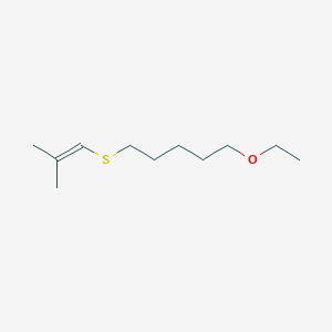molecular formula C11H22OS B14537169 Pentane, 1-ethoxy-5-[(2-methyl-1-propenyl)thio]- CAS No. 62162-15-6