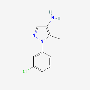 molecular formula C10H10ClN3 B1453718 1-(3-chlorophenyl)-5-methyl-1H-pyrazol-4-amine CAS No. 1248162-92-6