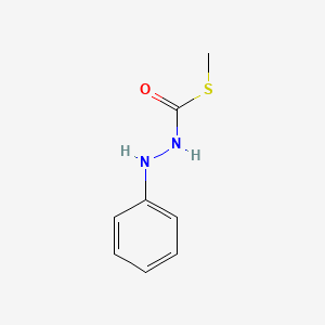 molecular formula C8H10N2OS B14537184 Hydrazinecarbothioic acid, 2-phenyl-, S-methyl ester CAS No. 62353-90-6