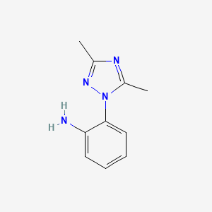 molecular formula C10H12N4 B1453720 2-(dimethyl-1H-1,2,4-triazol-1-yl)aniline CAS No. 858000-93-8