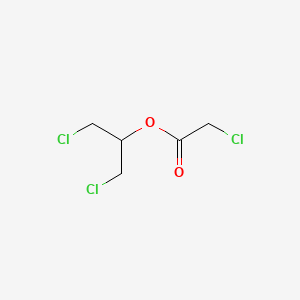molecular formula C5H7Cl3O2 B14537200 Acetic acid, chloro-, 2-chloro-1-(chloromethyl)ethyl ester CAS No. 62379-71-9