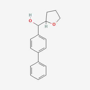 molecular formula C17H18O2 B1453722 Oxolan-2-yl(4-phenylphenyl)methanol CAS No. 1285673-85-9