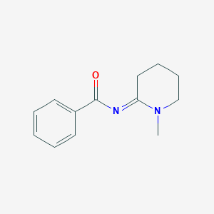 molecular formula C13H16N2O B14537237 Benzamide, N-(1-methyl-2-piperidinylidene)- CAS No. 62026-57-7