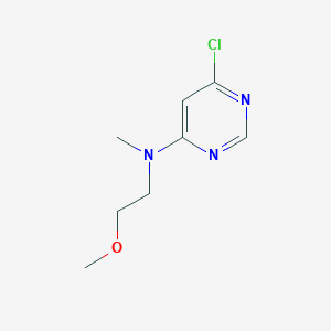 molecular formula C8H12ClN3O B1453724 6-Chloro-N-(2-methoxyethyl)-N-methylpyrimidin-4-amine CAS No. 881402-18-2