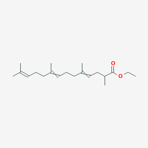 molecular formula C20H34O2 B14537271 Ethyl 2,5,9,13-tetramethyltetradeca-4,8,12-trienoate CAS No. 62078-21-1