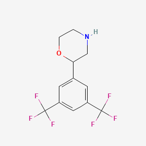 molecular formula C12H11F6NO B1453729 2-[3,5-Bis(trifluoromethyl)phenyl]morpholine CAS No. 742645-07-4