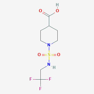 molecular formula C8H13F3N2O4S B1453731 1-(N-(2,2,2-trifluoroethyl)sulfamoyl)piperidine-4-carboxylic acid CAS No. 1183142-42-8